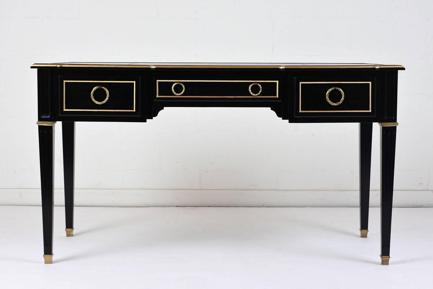 Antique French Louis XVI-Style Ebonized Desk 4