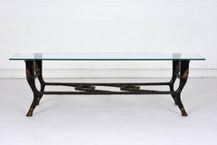 Christopher Chodoff Bronze and Glass Coffee Table