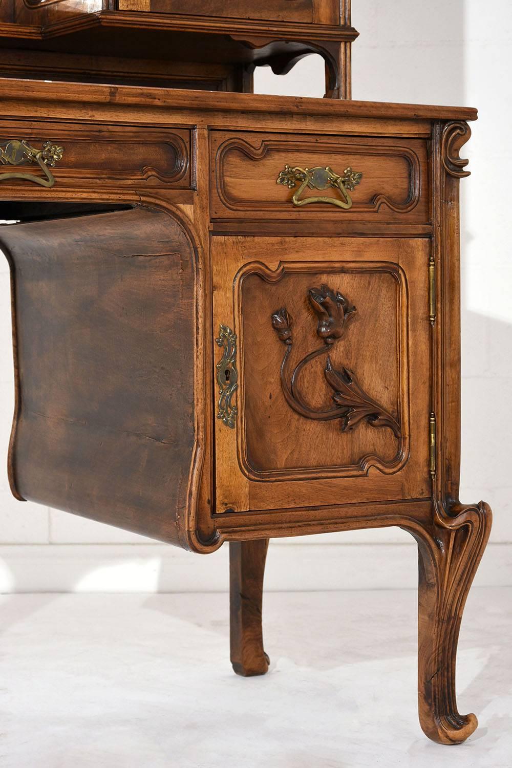 Wood Early 20th Century Art Nouveau Desk in the Manner of Louis Majorelle