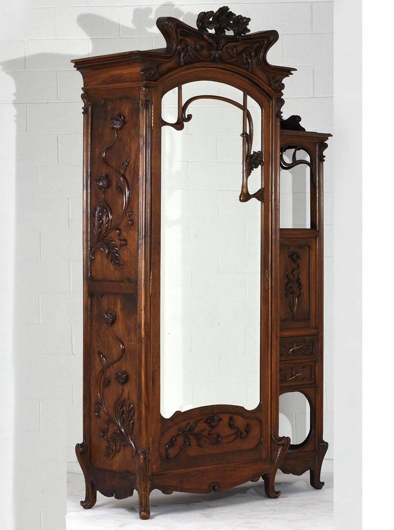 Early 20th Century Art Nouveau Armoire in the Manner of Louis Majorelle at 1stDibs