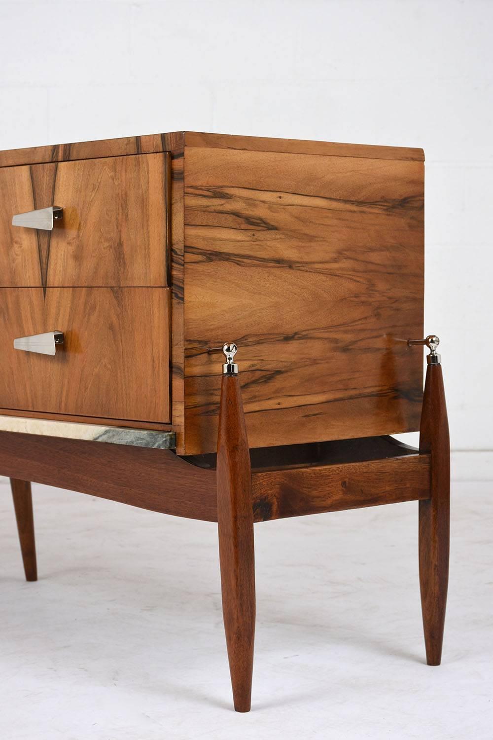 Veneer Pair of Mid Century Modern Credenzas