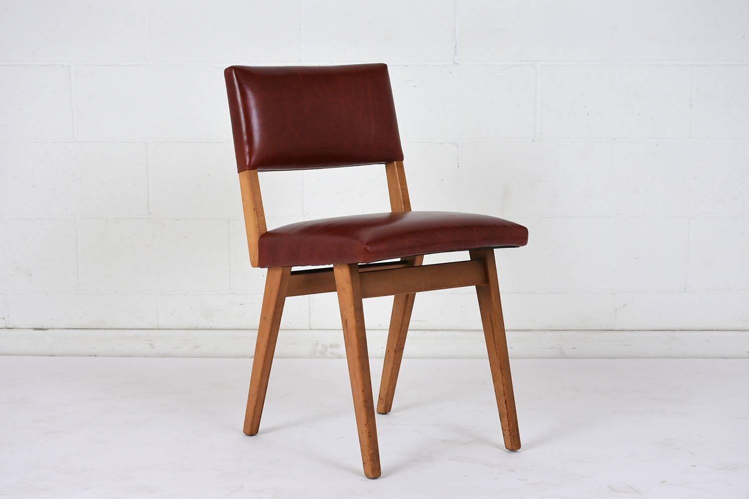 Set of Six Mid-Century Modern-Style Dining Chairs In Excellent Condition In Los Angeles, CA