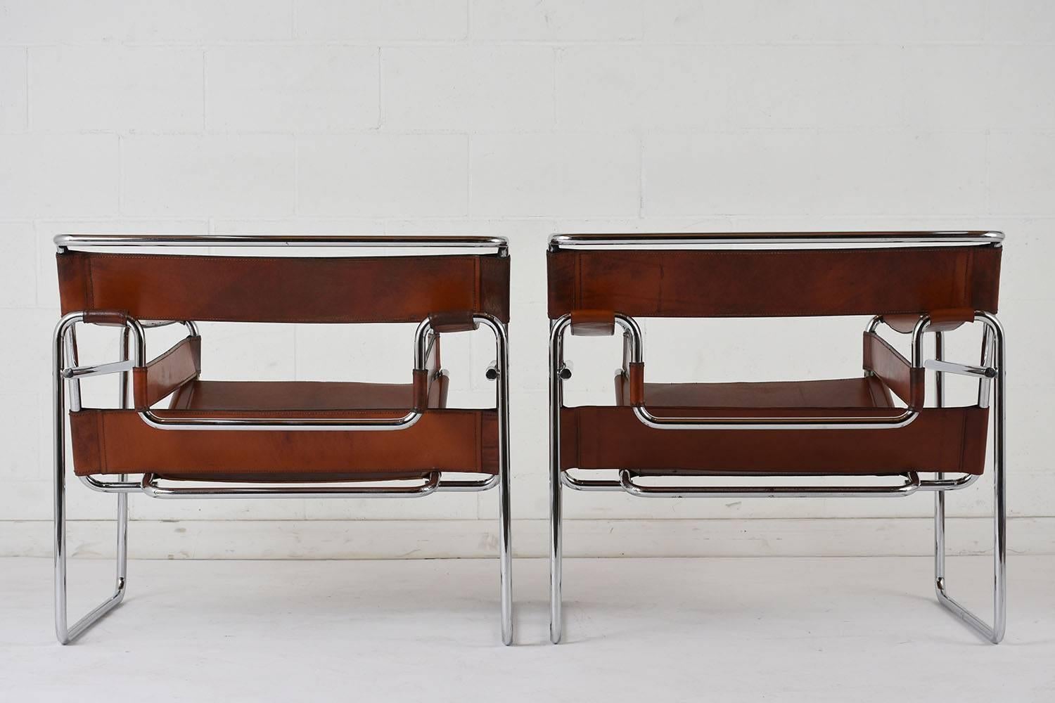 20th Century Pair of Marcel Breuer Wassily Lounge Chairs