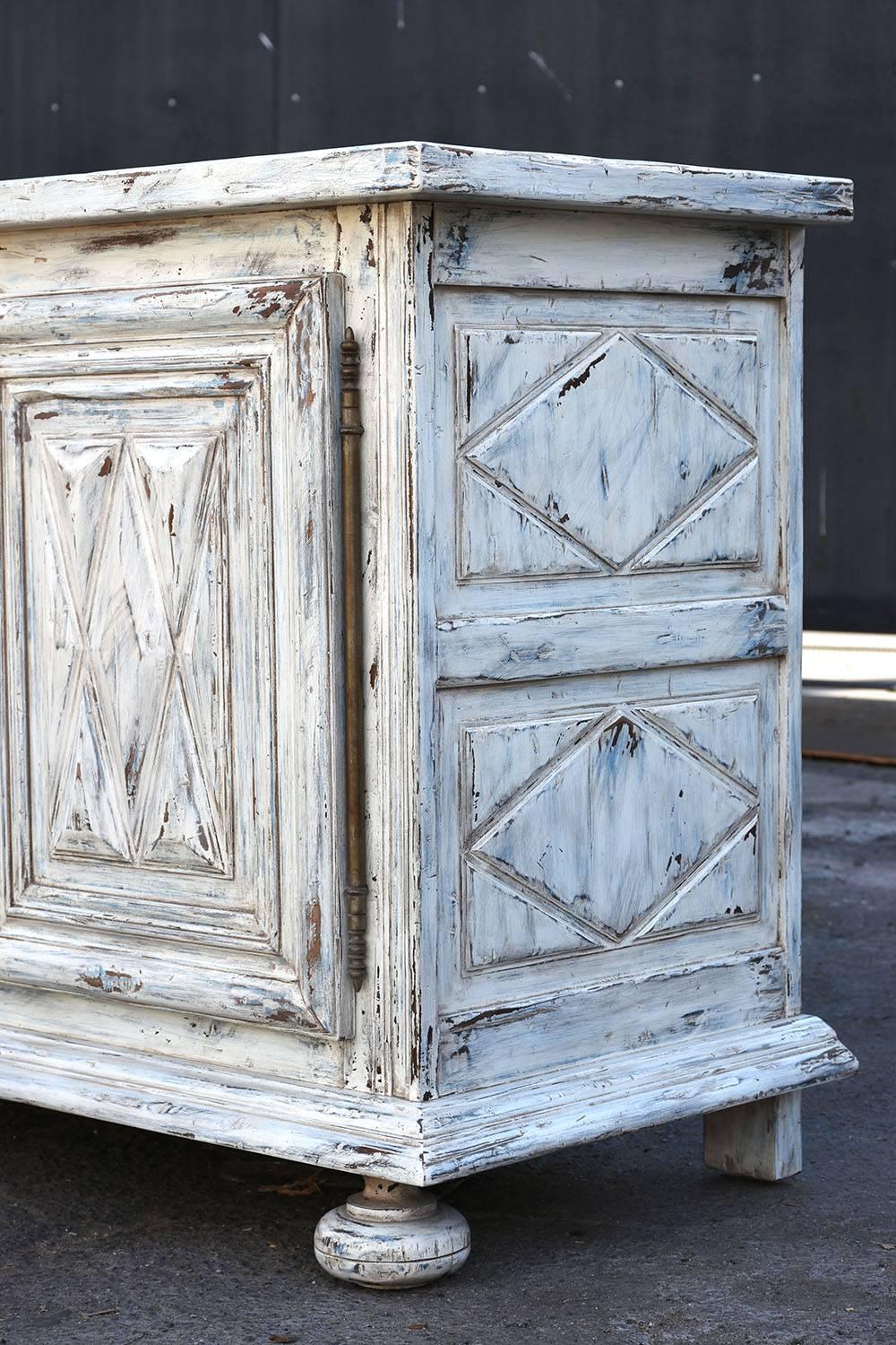 Iron Antique French Renaissance-Style Painted Buffet