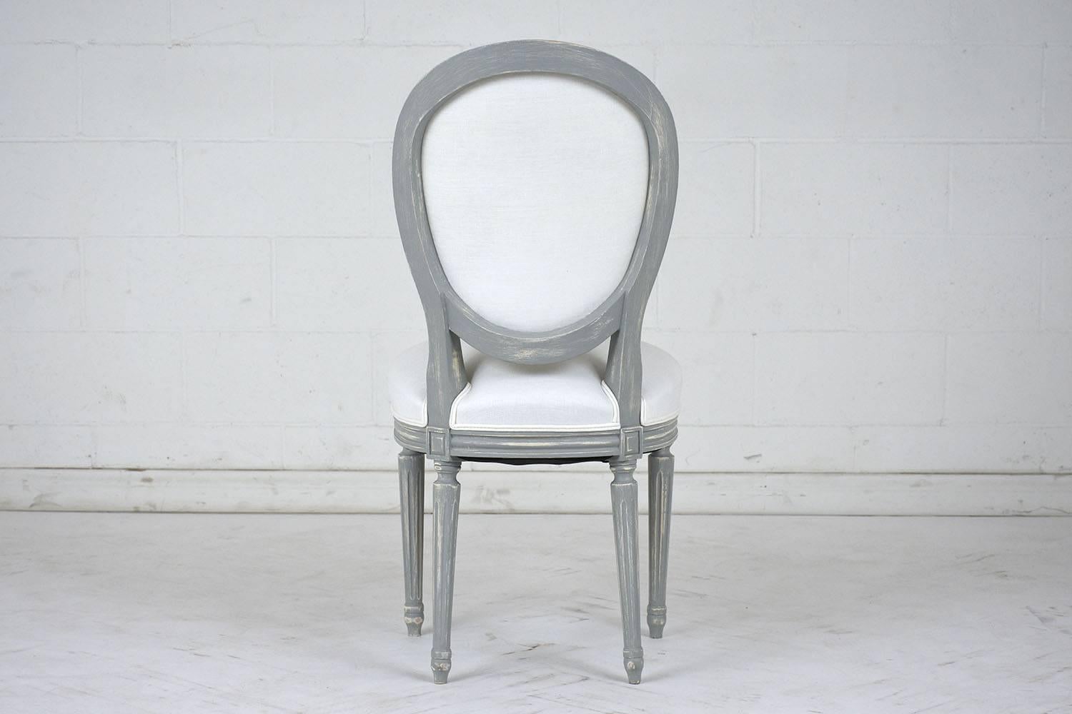 Set of Six French Louis XVI Style Dining Chairs 1