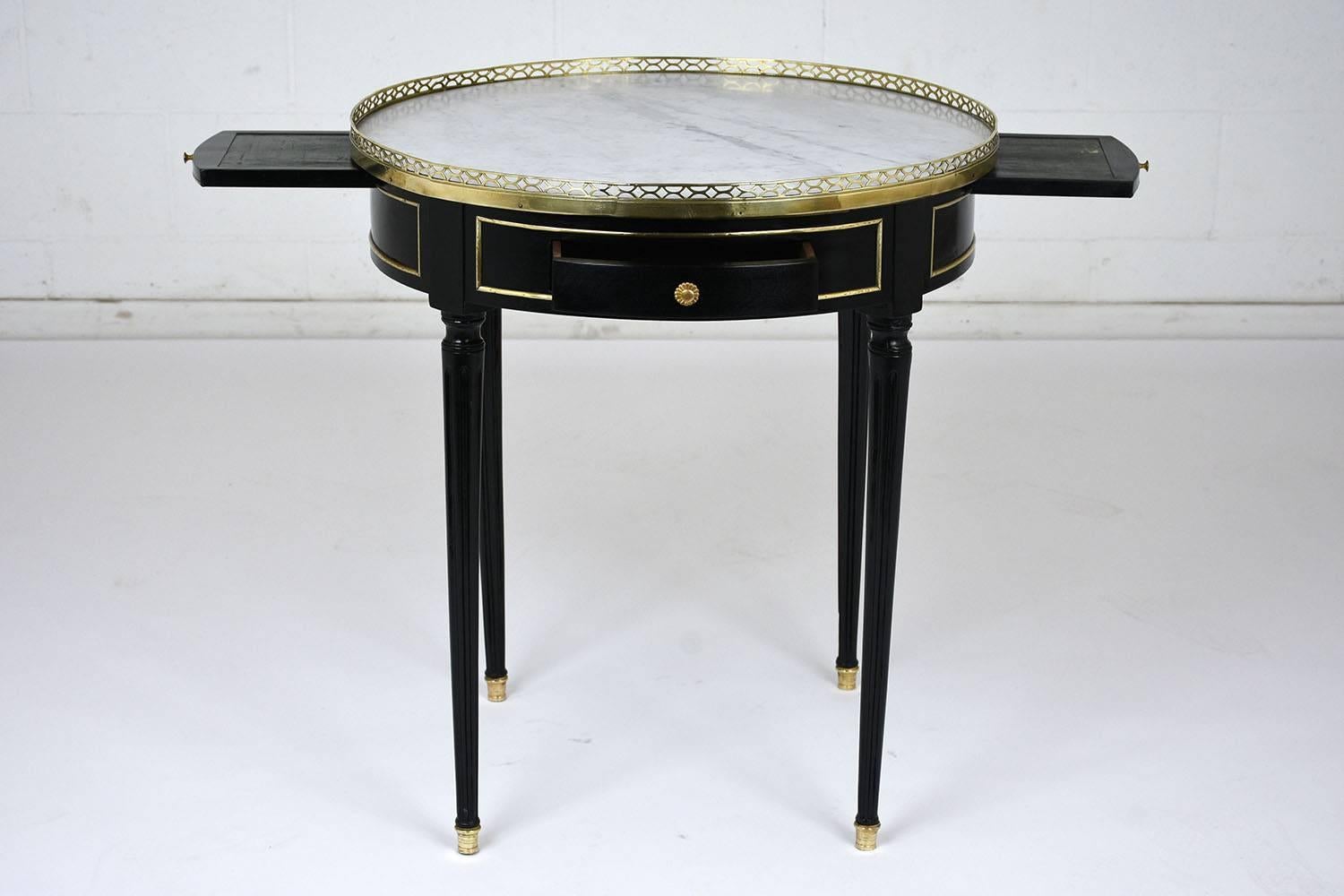 Brass Antique Louis XVI-Style Side Table