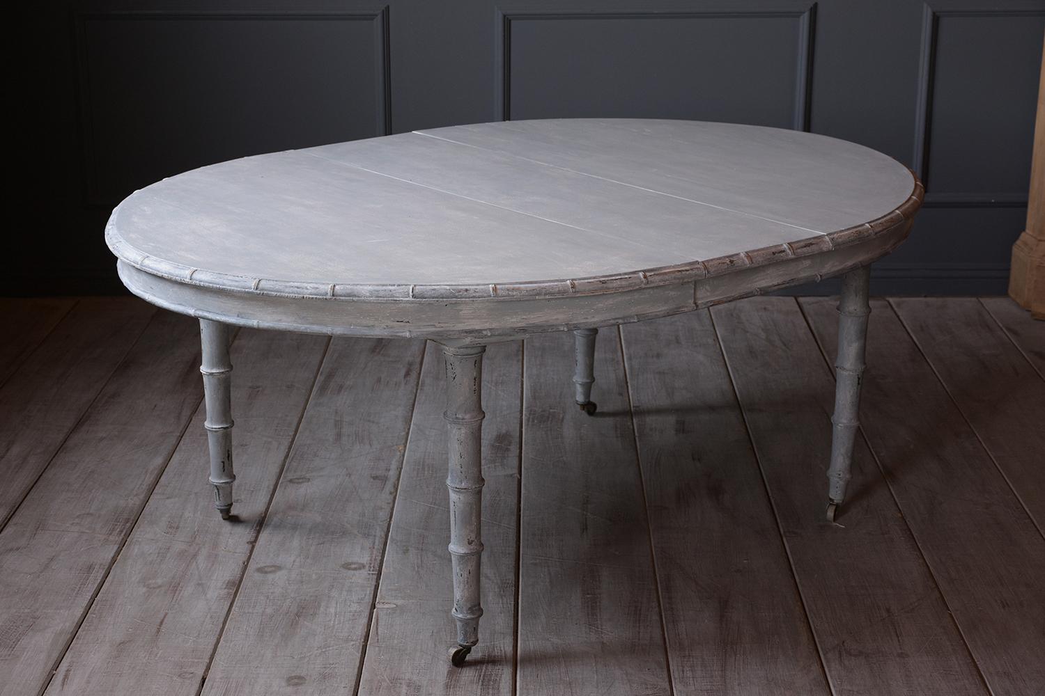 French Painted Oval Dining Table, circa 1900 10