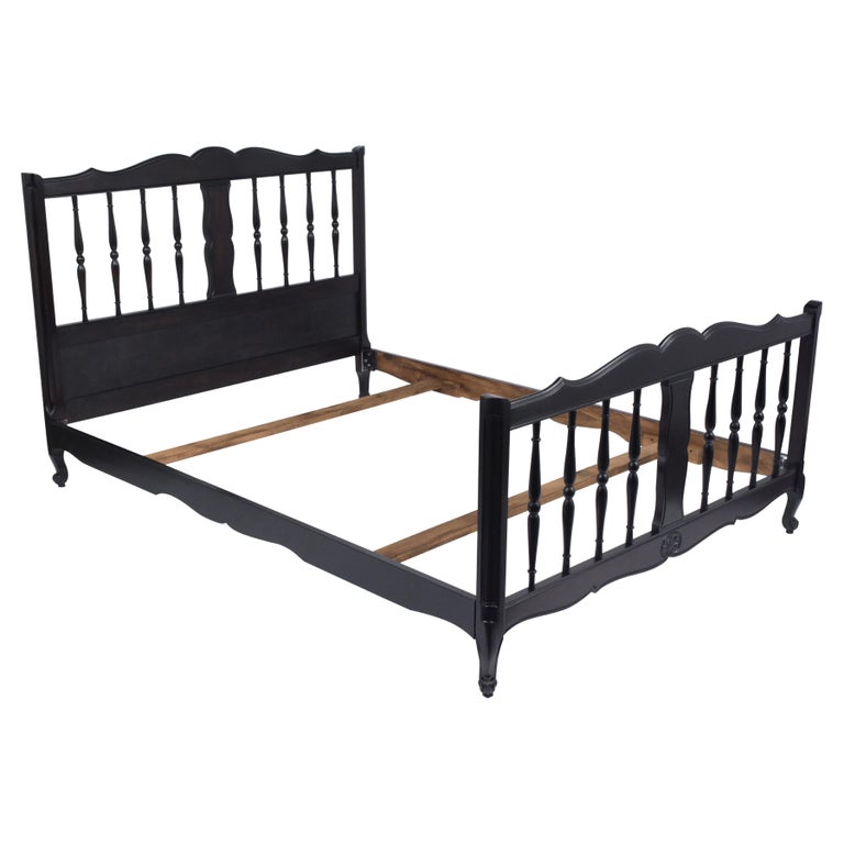 19th Century Ebonised Full Size Bed Frame For Sale at 1stDibs