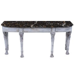 French Painted Marble Console