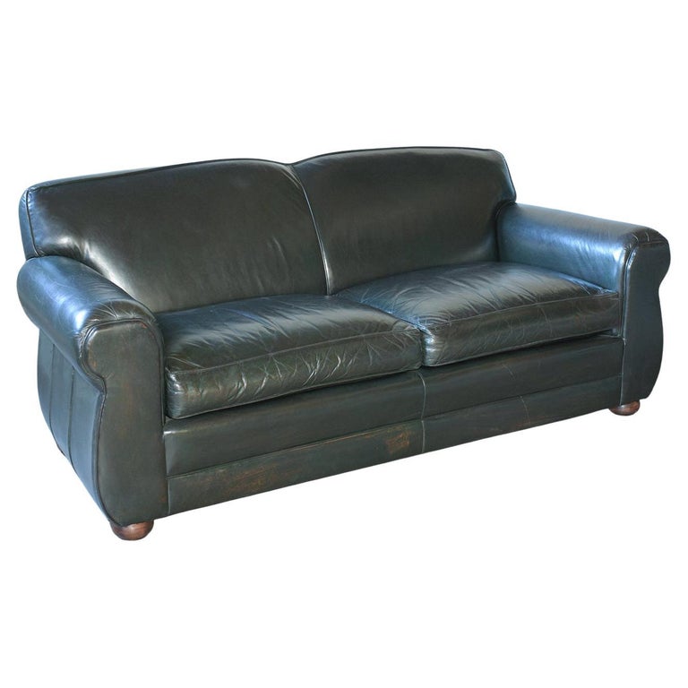 Green Leather Chesterfield Sofa At