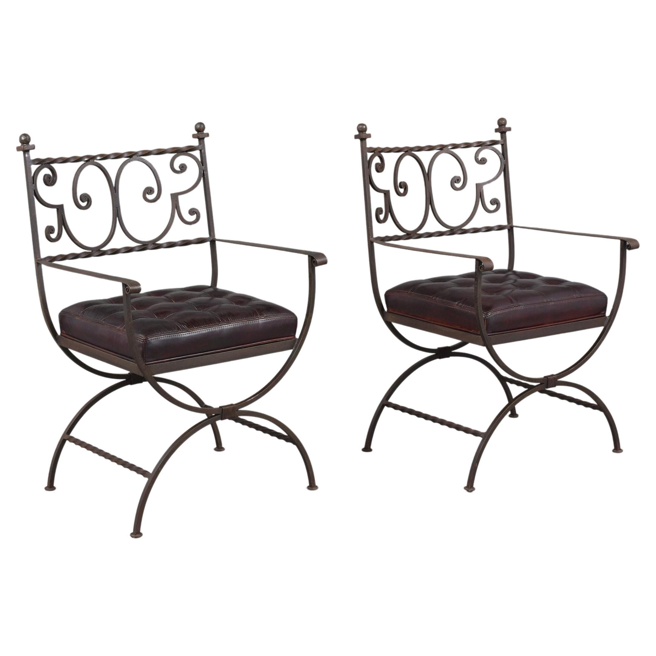 Vintage Spanish Iron Armchairs at 1stDibs