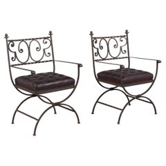 Vintage Spanish Iron Armchairs