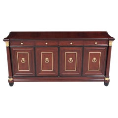 Vintage 1970s Empire Style Mahogany Lacquered Buffet