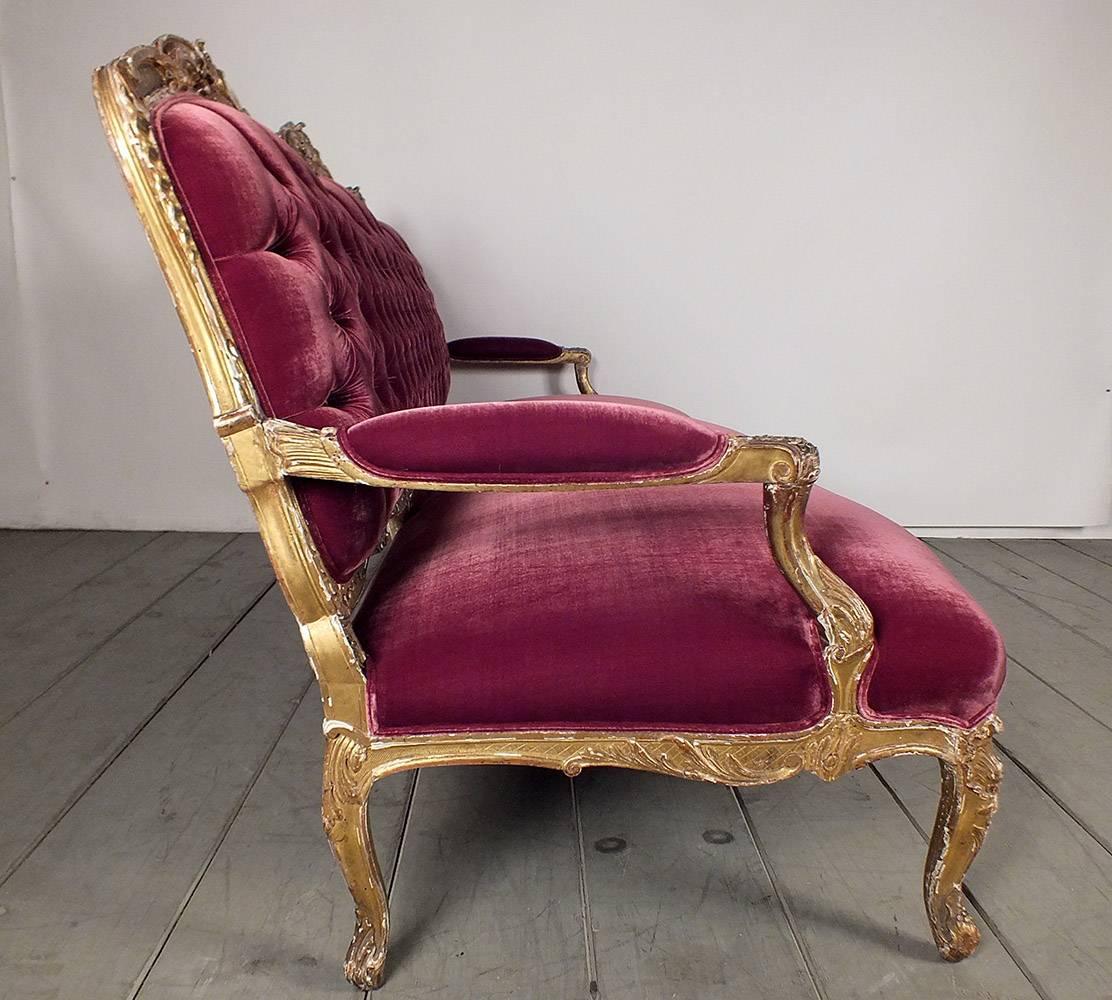 Antique Louis XV Gilt Sofa 2