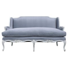 Vintage Restored French Louis XV-Style Loveseat: Timeless Elegance Redefined