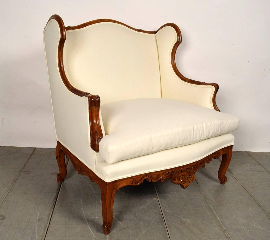 19th Century Wide Seat Louis XVI Bergeres In Excellent Condition In Los Angeles, CA