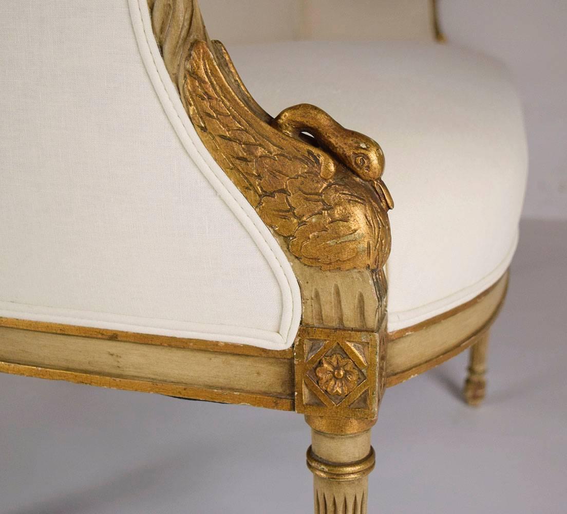 19th Century French Empire Painted/Gilt Sofa 2