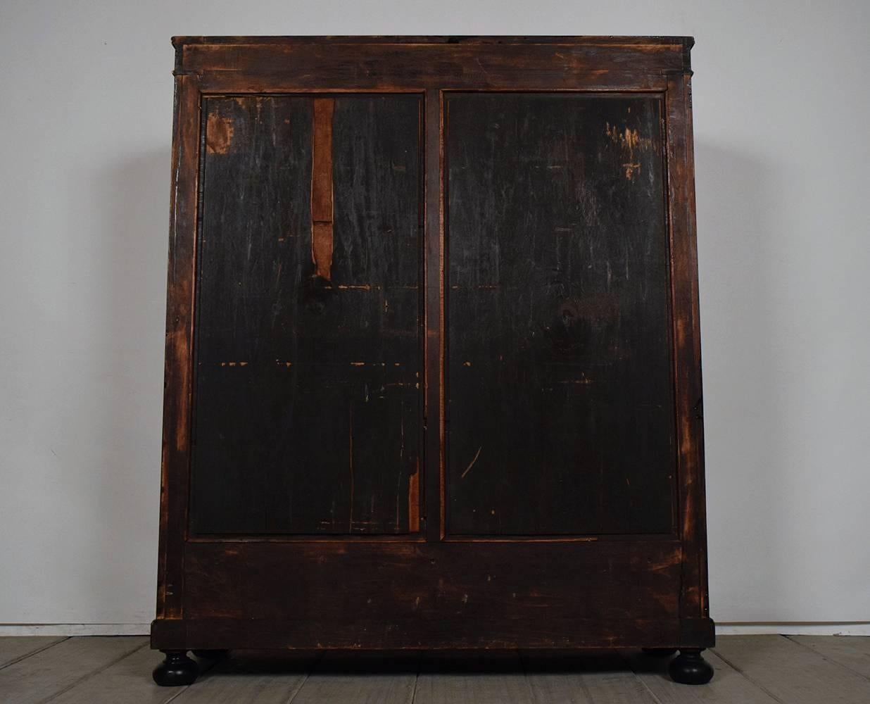 19th Century French Empire-style Ebonized Display Cabinet 4