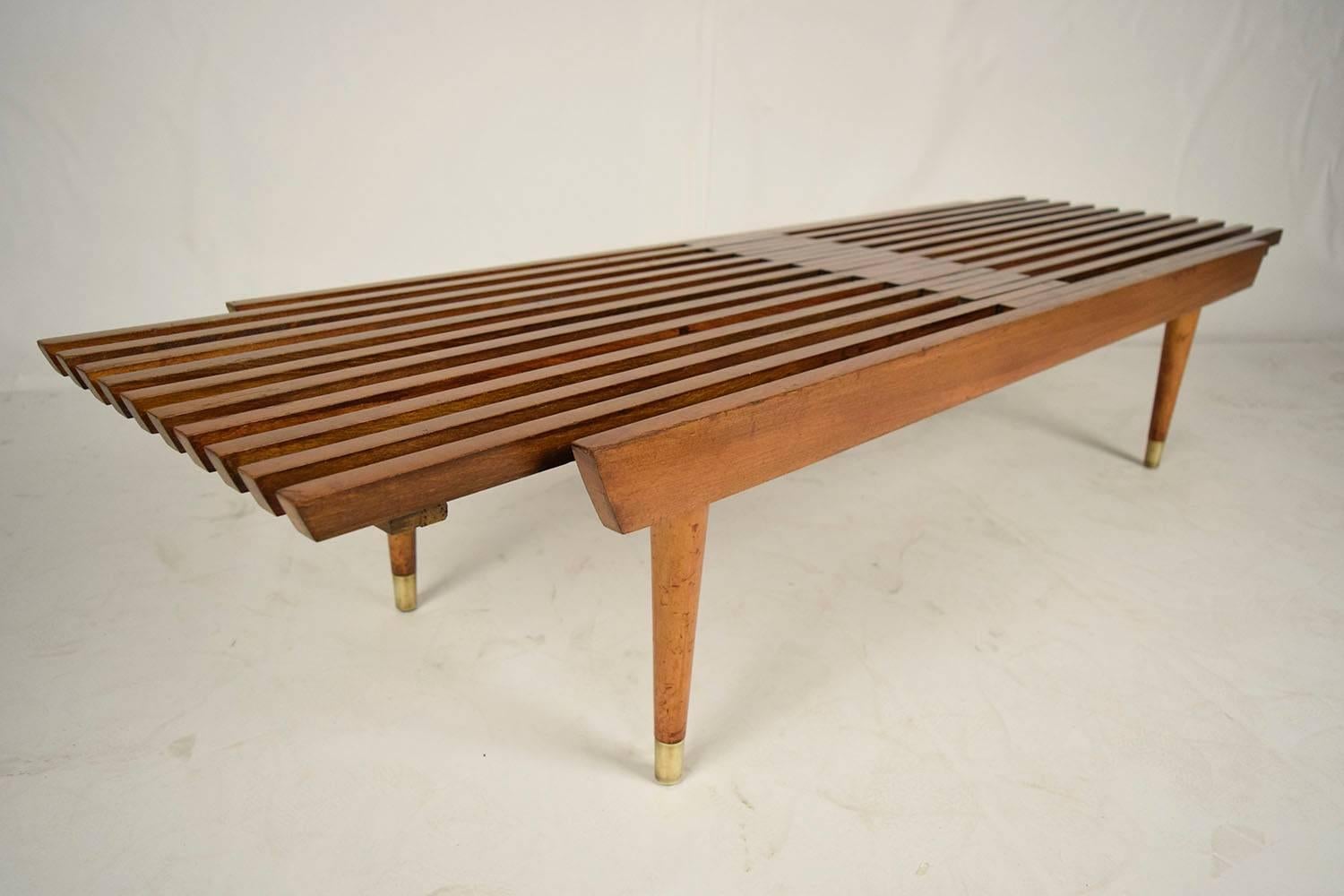 Mid-Century Modern Mid-Century Danish Modern Slatted Bench