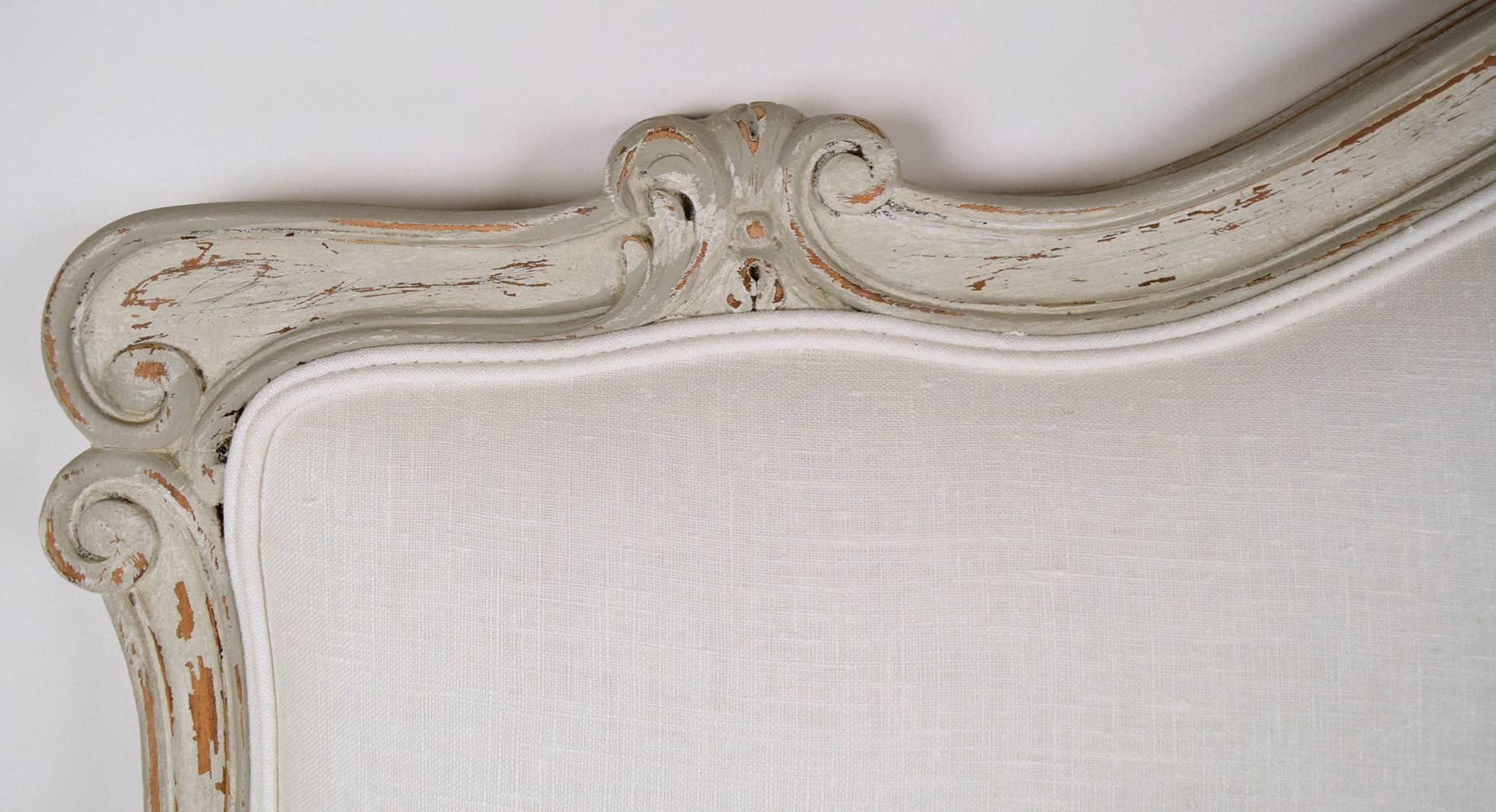 Fabric Beautiful Pair of Antiques French Louis XV Beds