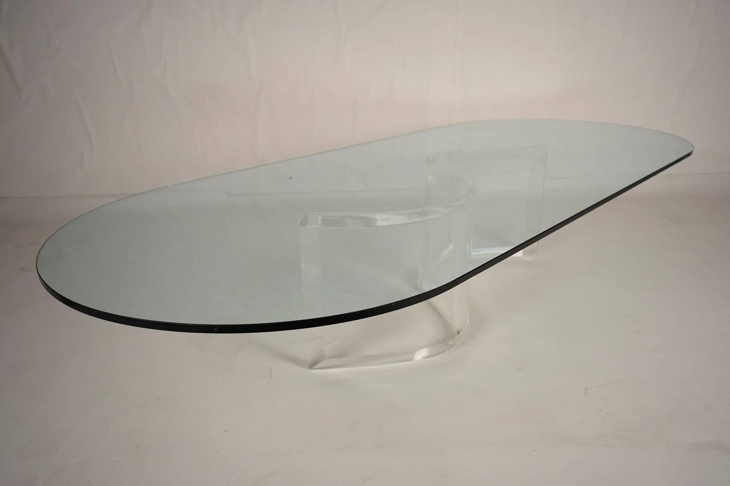 retro glass coffee table