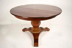 French 19th Century Mahogany Empire Round Center Table