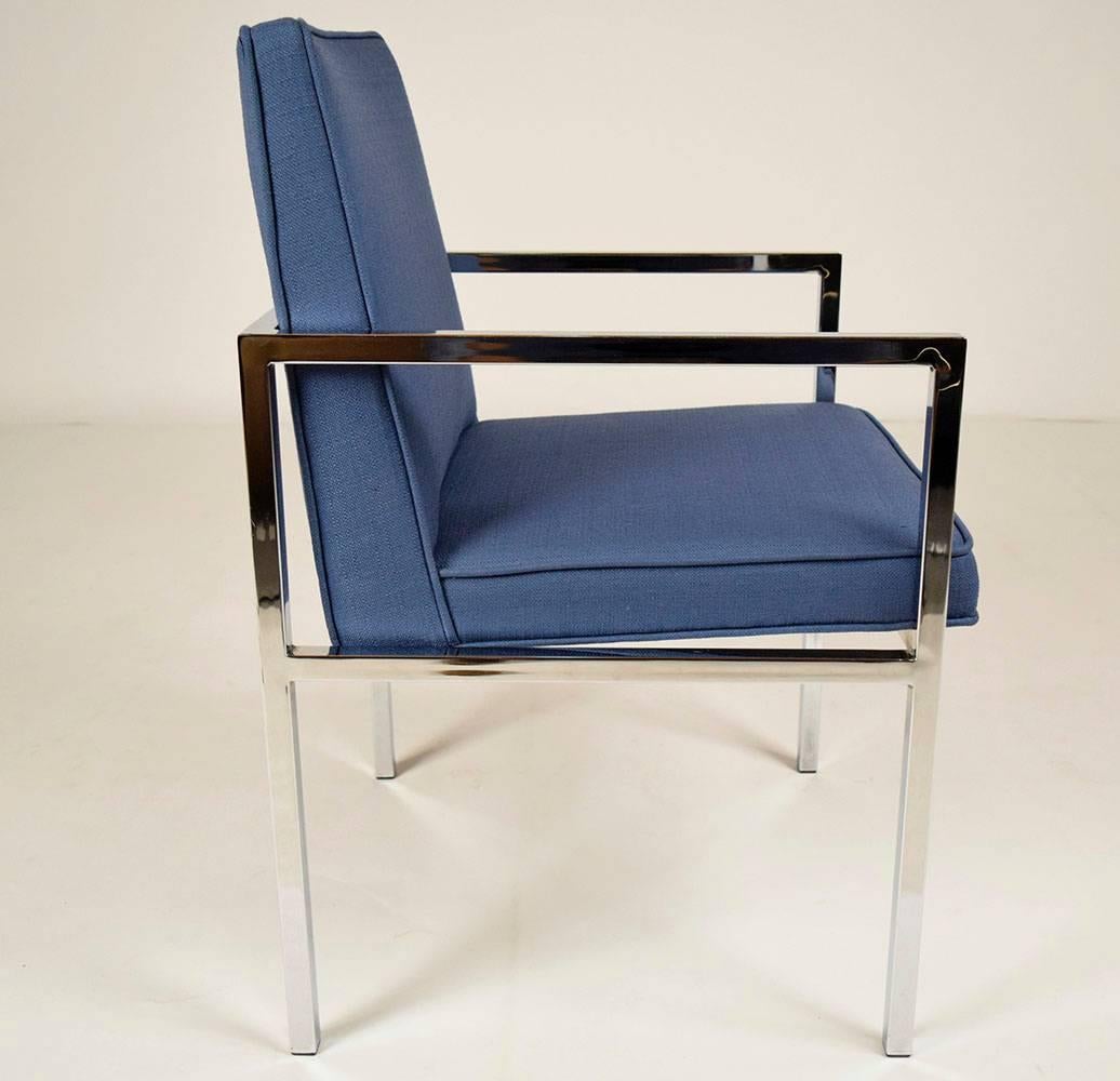 Late 20th Century Pair of Mid-Century Modern Milo Baughman Style Lounge Chairs