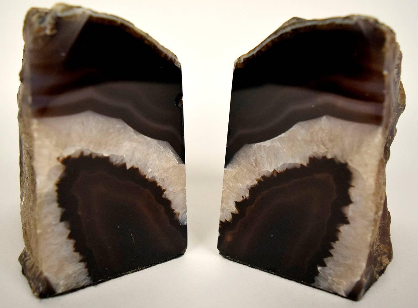 20th Century Pair of Organic Amethyst Bookends