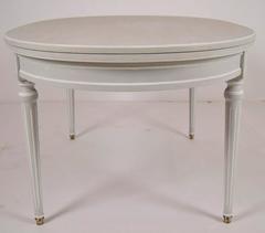 French Louis XVI Style Oval Painted Dining Table