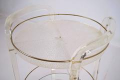 Mid-Century Rolling Lucite Bar Cart