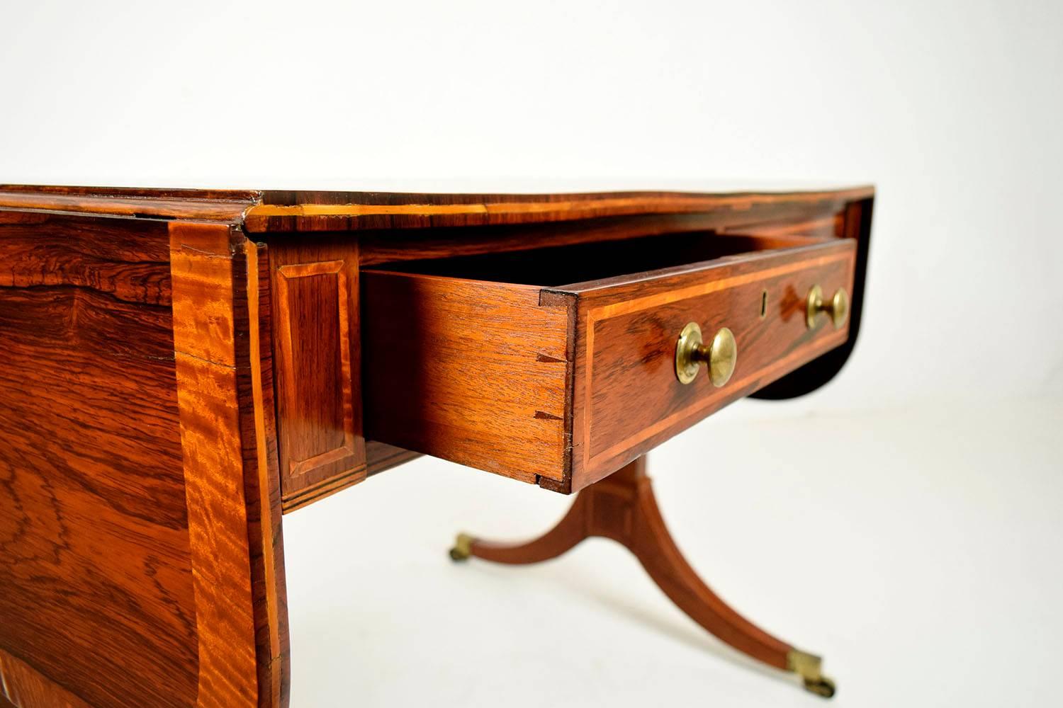 European 19th Century English Rosewood Sofa Table