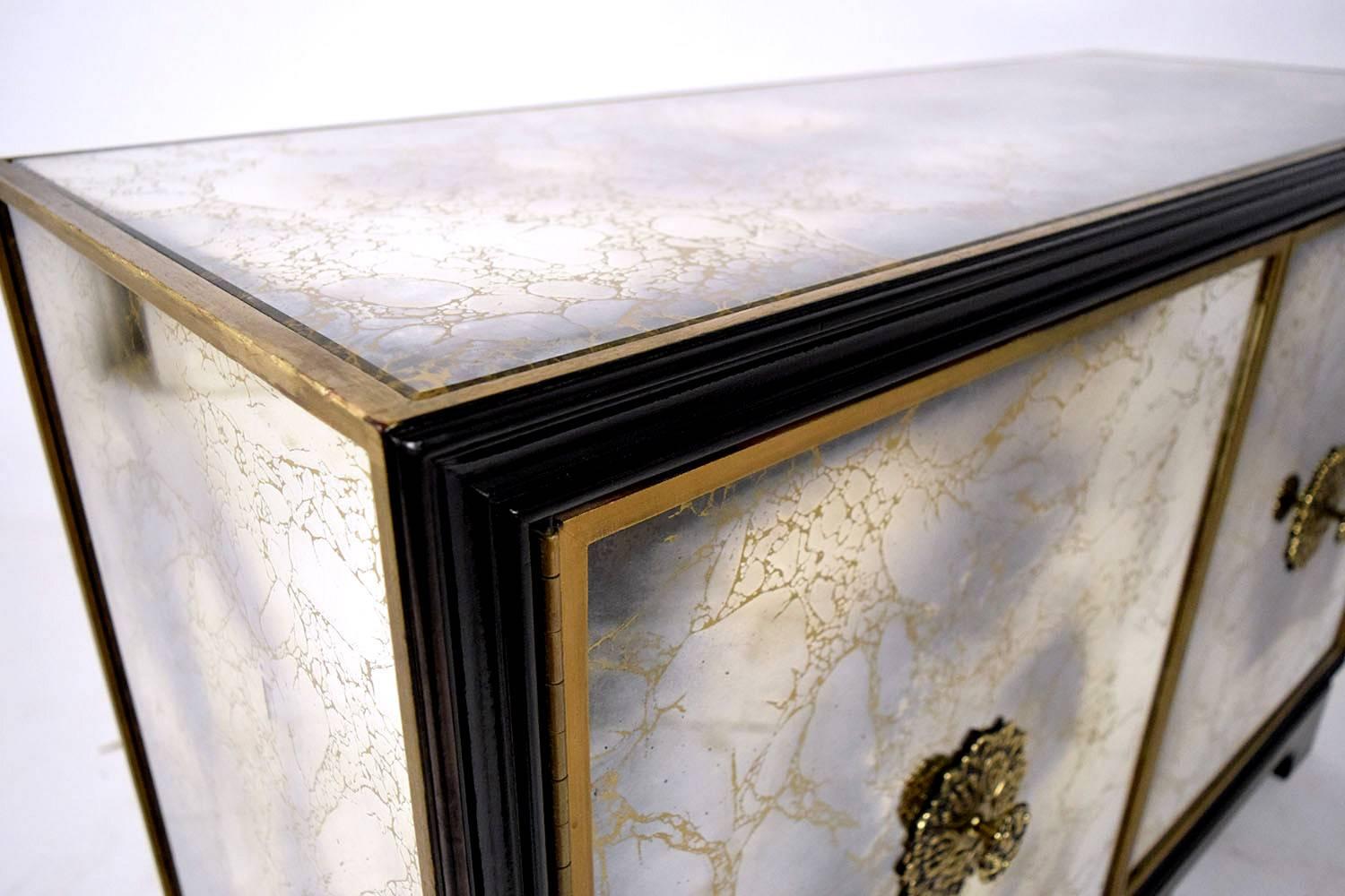 Modern Mirrored Sideboard or Credenza, circa 1960s