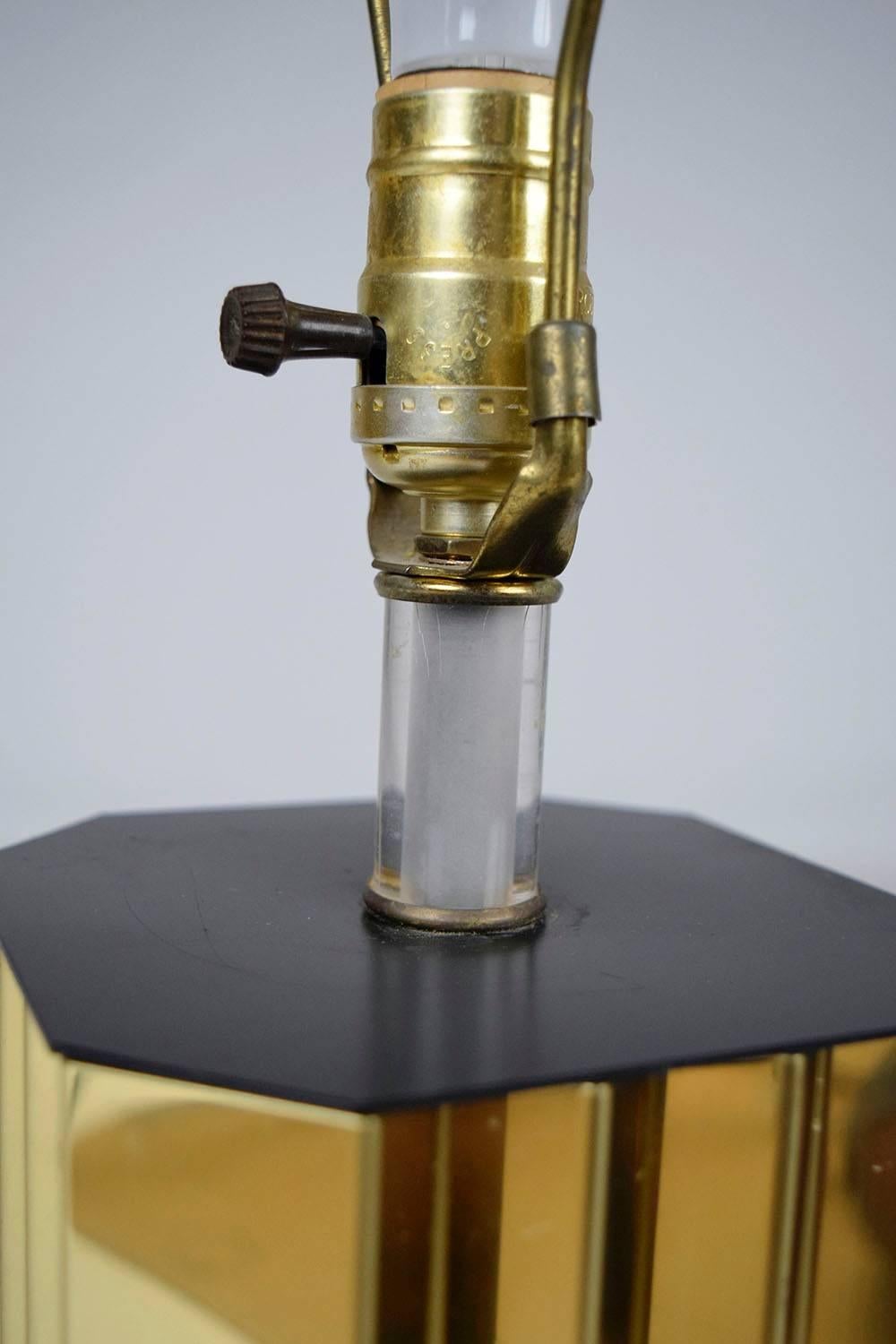 Mid-Century Modern 1970's Mid-Century Style Brass Table Lamp