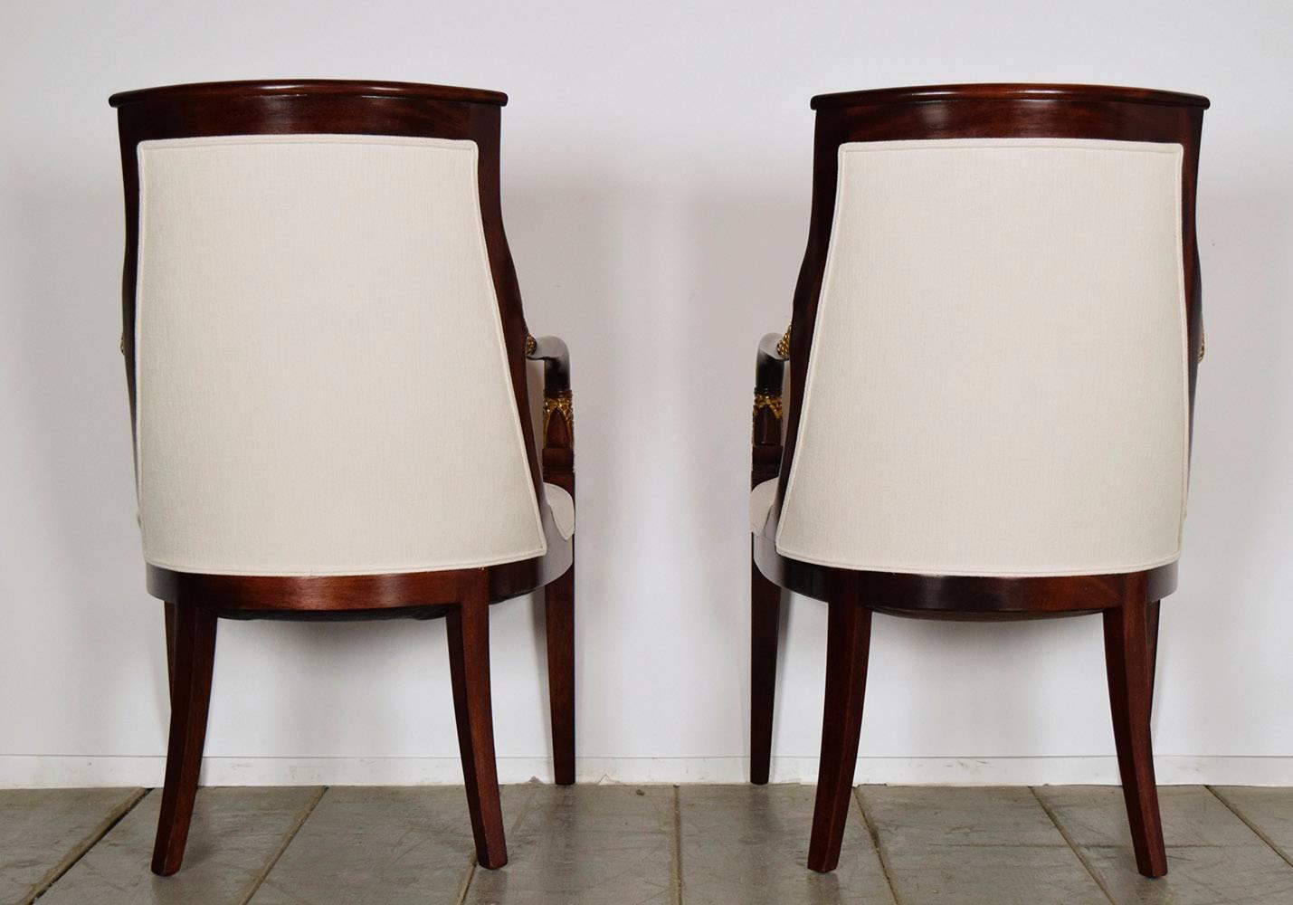 Set of Eight Empire-Style Mahogany Dining Chairs 2