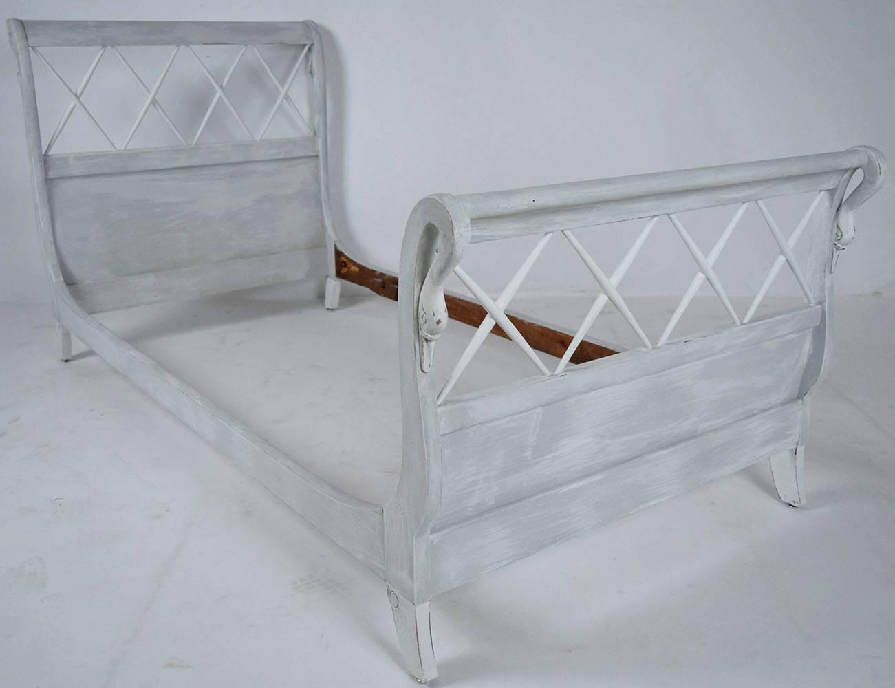 Pair of Antique French EmpireStyle Mahogany Twin Beds For Sale at 1stdibs
