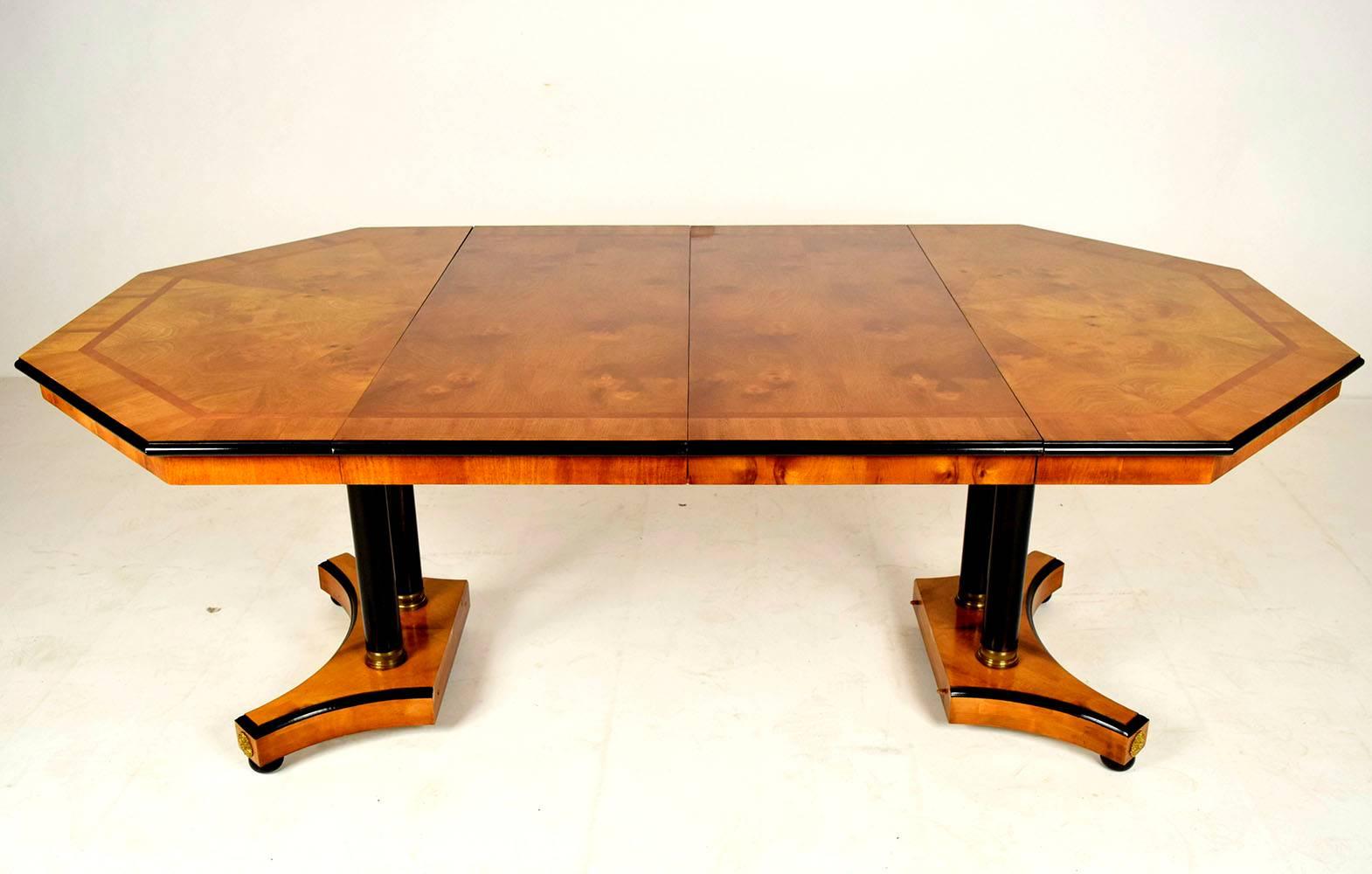 Vintage Empire Style Dining Table In Excellent Condition In Los Angeles, CA