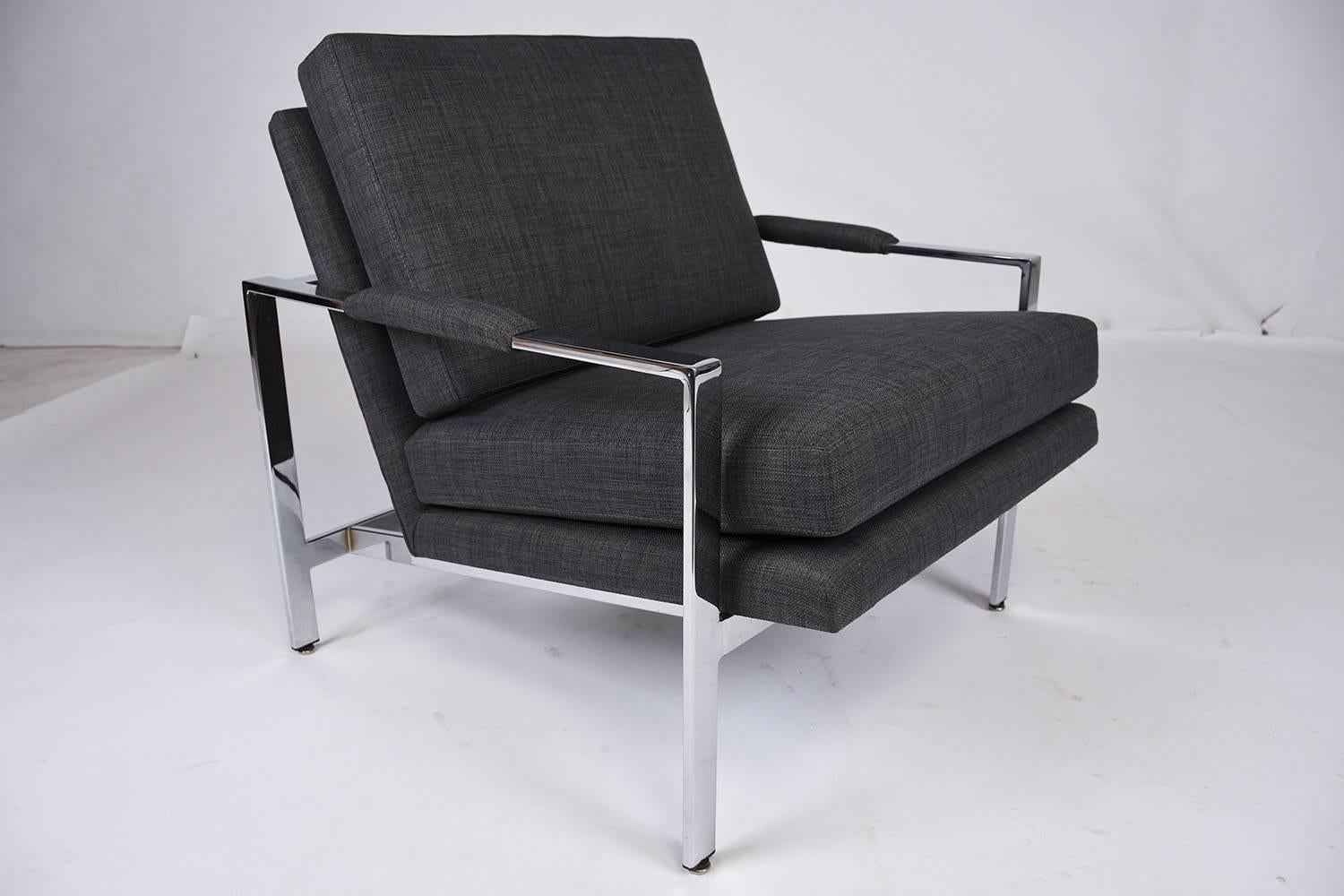 Pair of Mid-Century Modern Milo Baughman Lounge Chairs In Excellent Condition In Los Angeles, CA