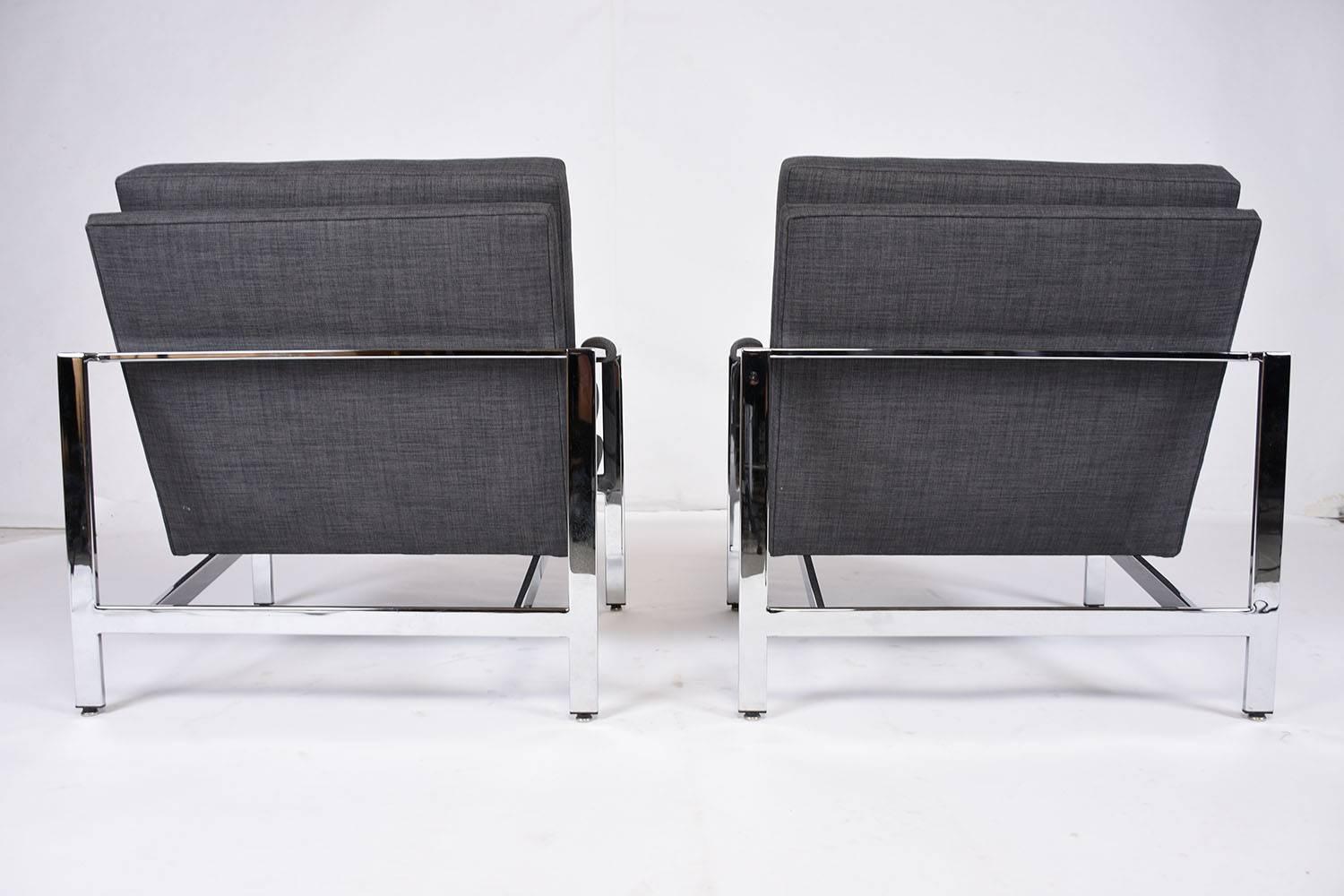 American Pair of Mid-Century Modern Milo Baughman Lounge Chairs
