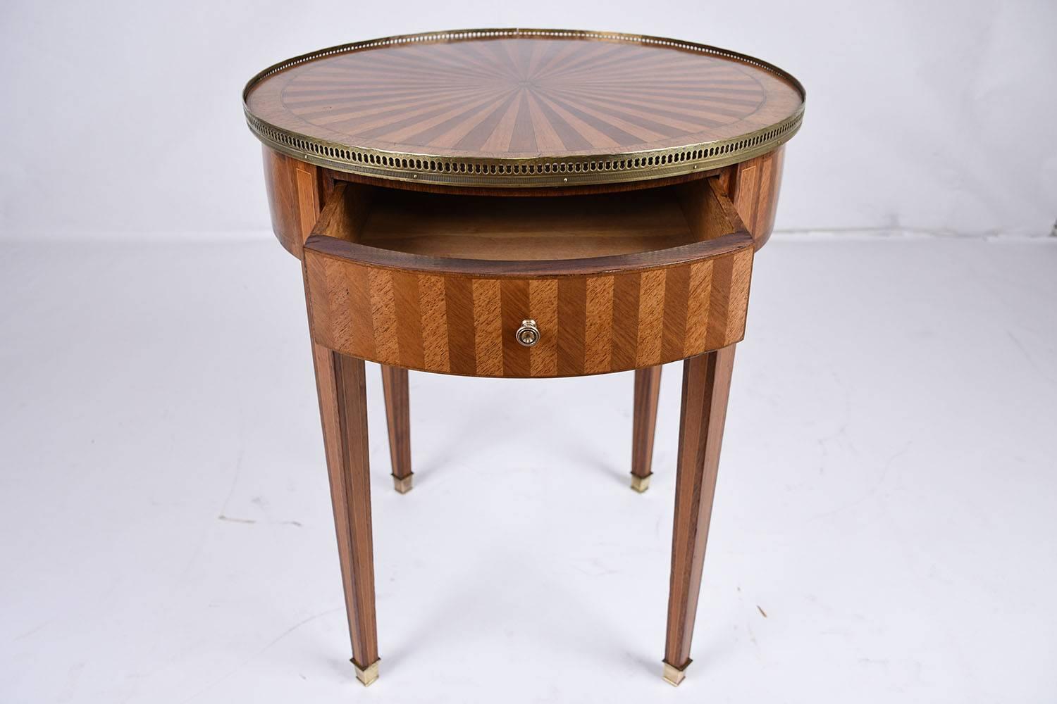 20th Century French Louis XVI Inlay Side Table