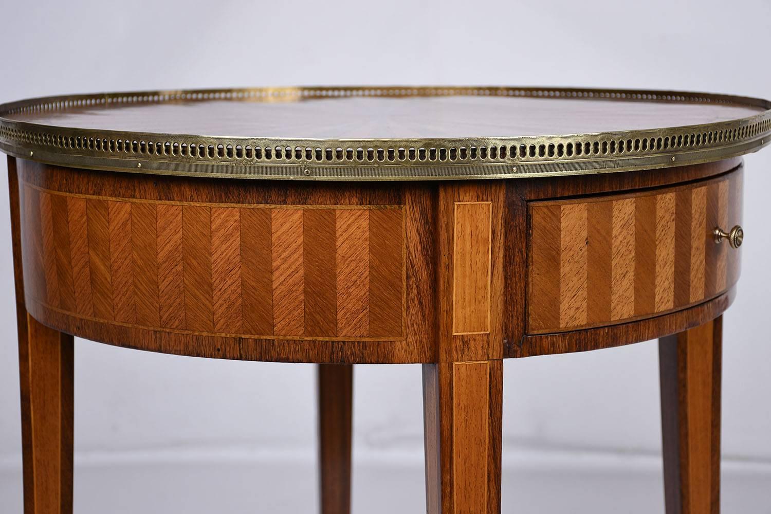 French Louis XVI Inlay Side Table 1