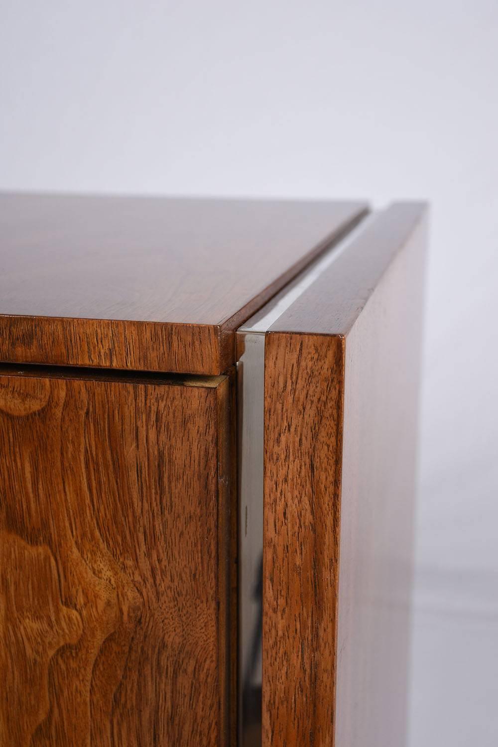Lacquered Mid-Century Modern Walnut Credenza by Founders