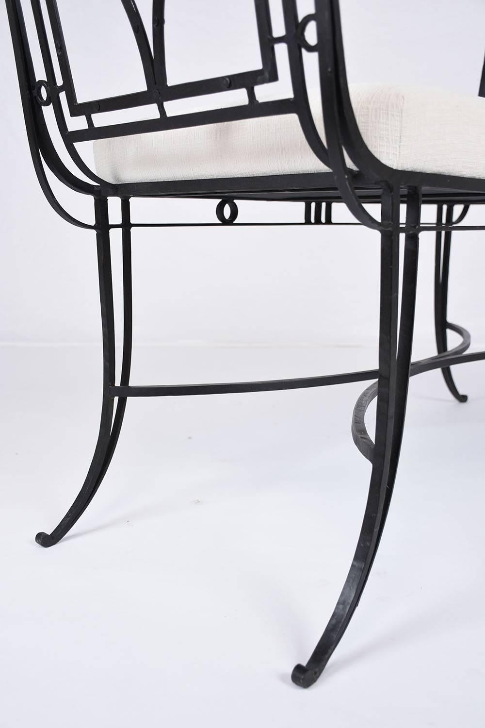 Late 20th Century Regency Style Iron Bench