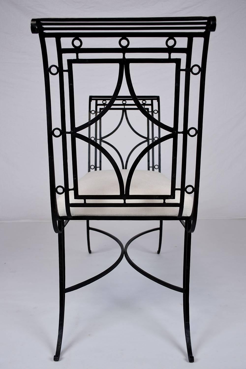 Hand-Crafted Regency Style Iron Bench
