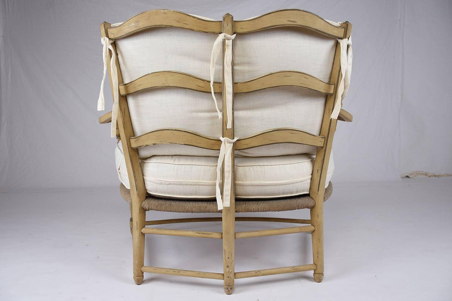Wood Pair of French Provincial Settees