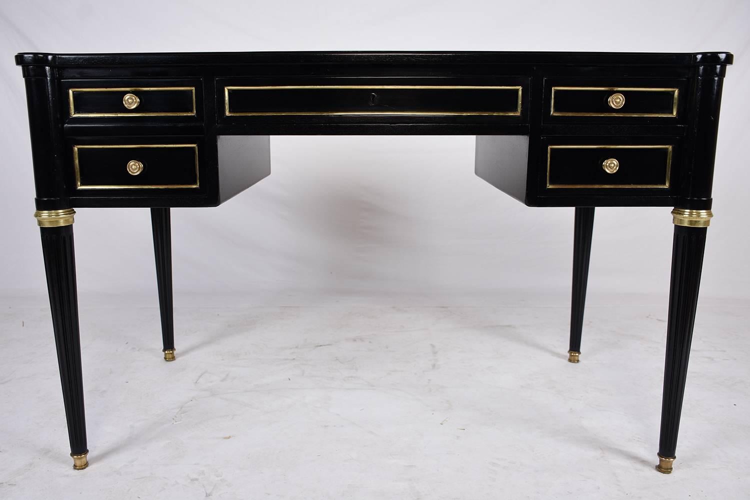 Embossed Antique French Louis XVI-Style Desk