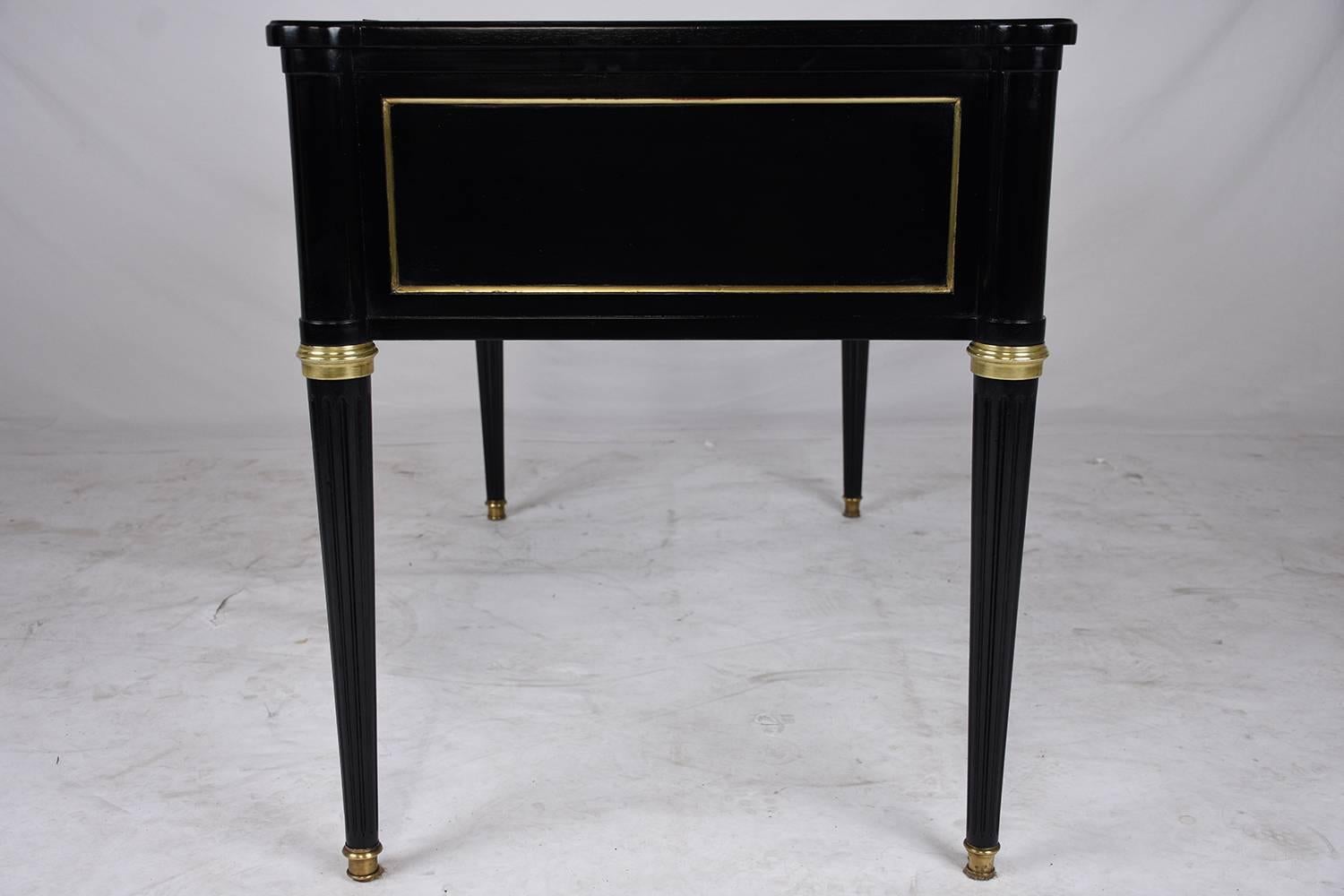 Brass Antique French Louis XVI-Style Desk