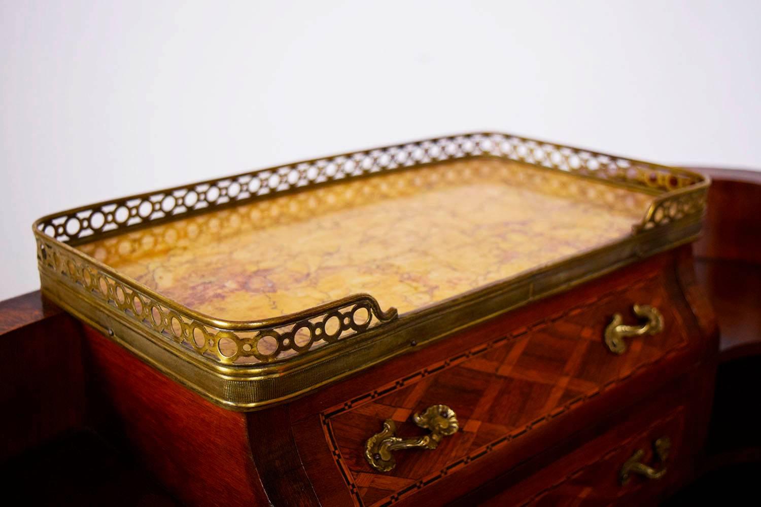 French Louis XV Inlaid Writing Table 3