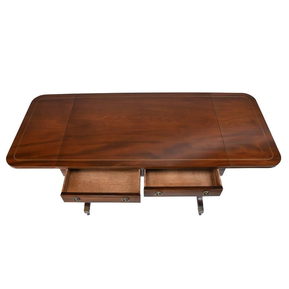 Regency 1930s English-Style Mahogany Sofa Table