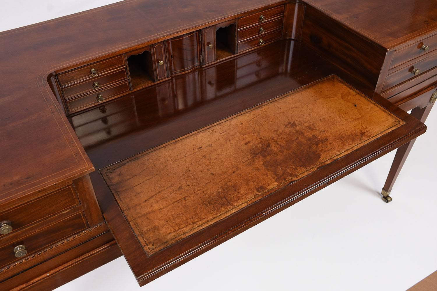 19th Century Antique George III-Style Carlton House Desk