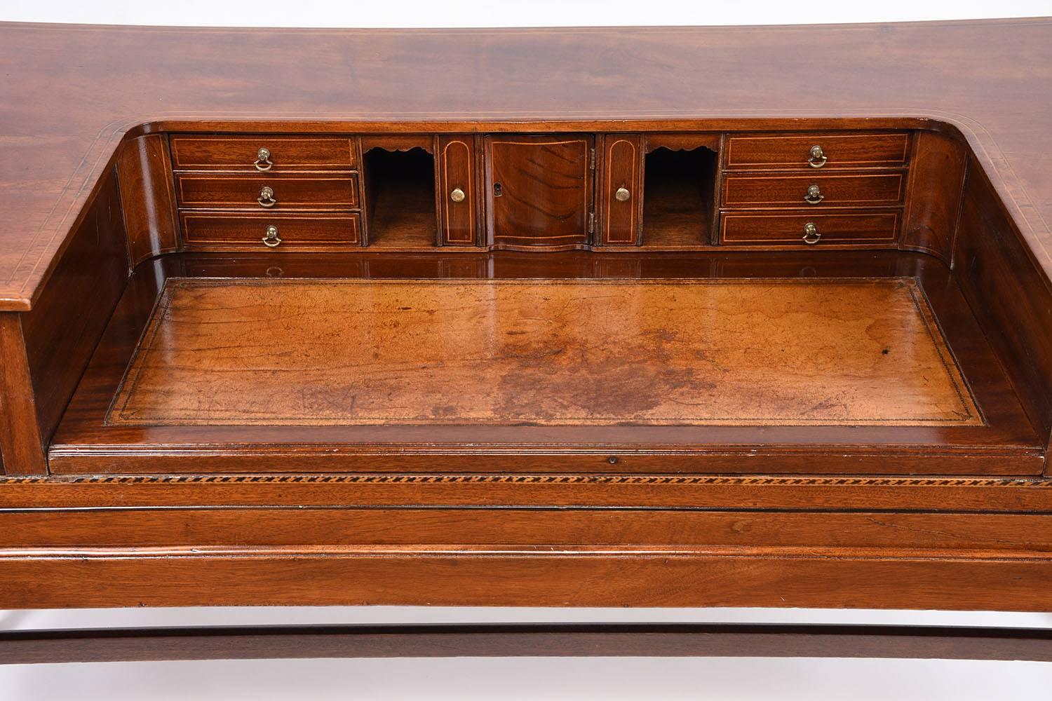 Antique George III-Style Carlton House Desk In Excellent Condition In Los Angeles, CA